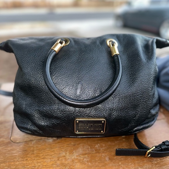 Marc By Marc Jacobs Handbags - Marc By Marc Jacobs Black Satchel with Gold Accents